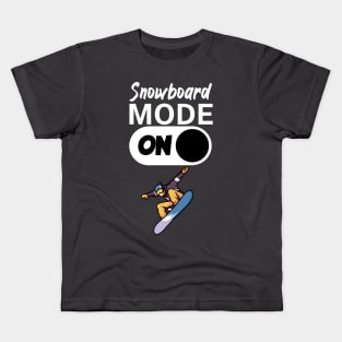 Snowboard mode on Kids T-Shirt